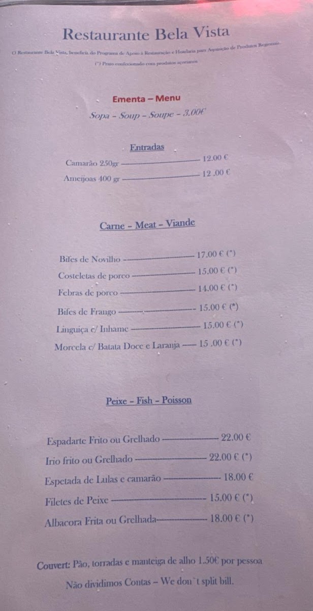 Menu Restaurante Bela Vista-1